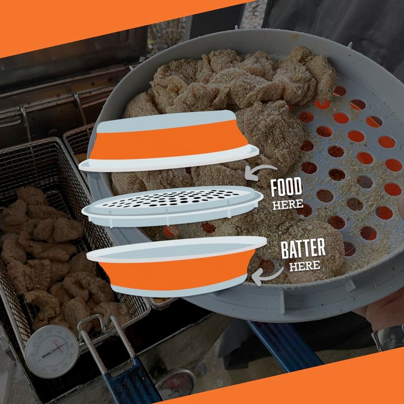 CanCooker Collapsible Plastic Batter Bowl | Mess-Free Breading Shaker Container & Mixer | Ideal for Fish Fry, Fried Chicken, Onion Rings, Wings & More - Image 5
